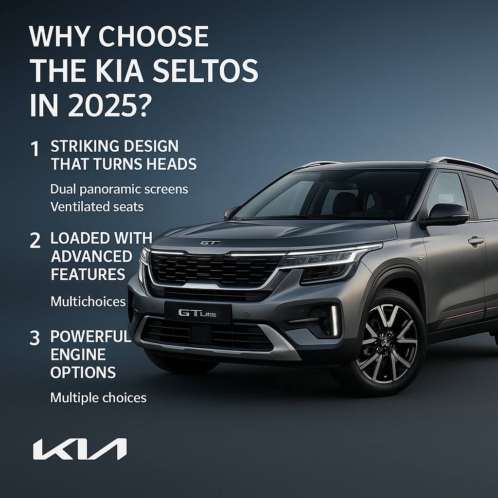 Why Choose Kia Seltos in 2025 – Premium SUV with advanced features and engine options available at Rajesh KIA, Jaipur