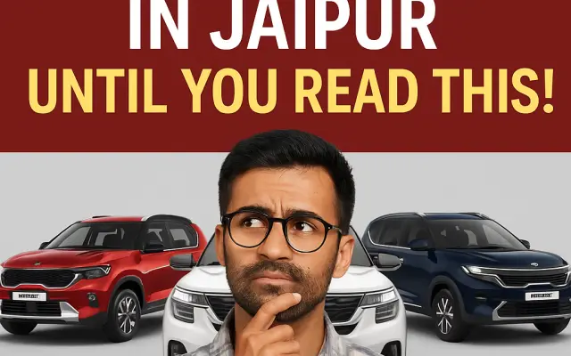 Man thinking with 3 KIA SUVs behind him; bold text says 